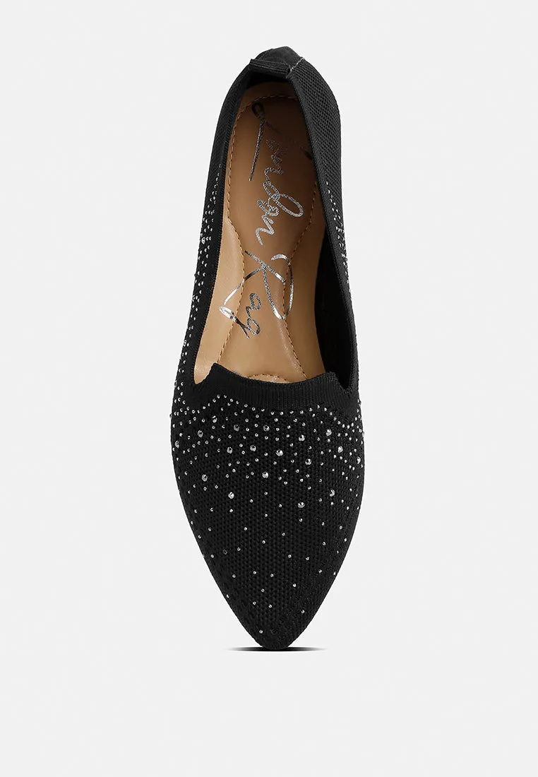 Abedi Rhinestone Embellished Pull Tab Loafers