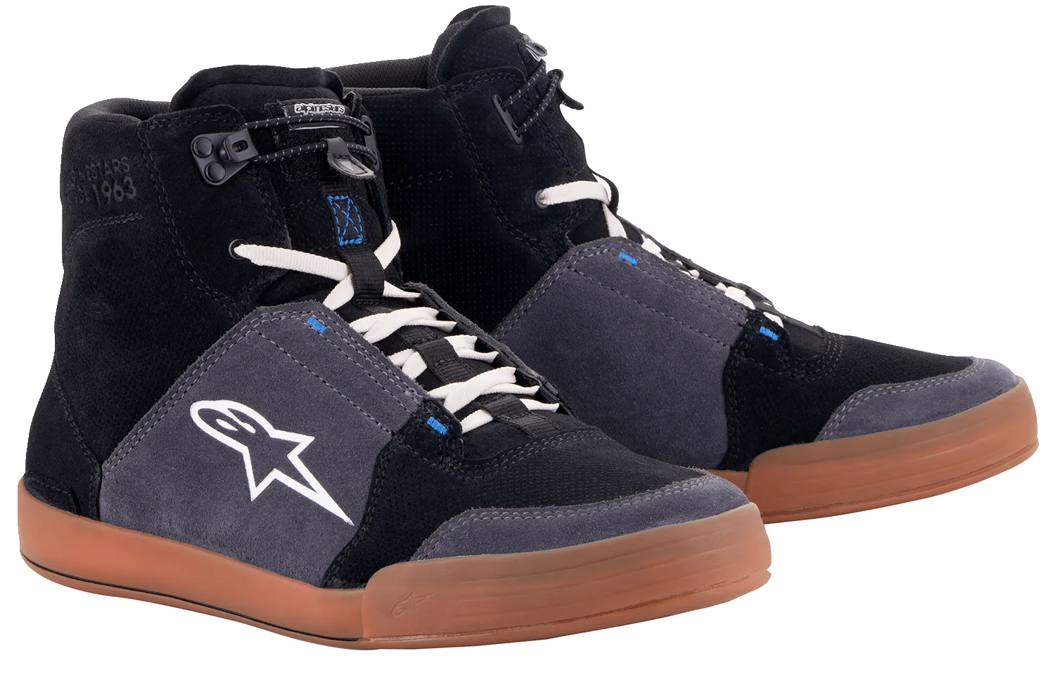 ALPINESTARS Chrome Shoes - Black/Asphalt/Gum Blue - US 10.5 2512322117210.5