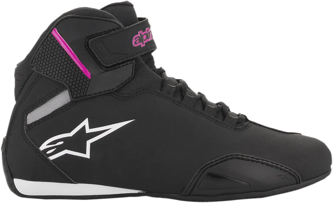 ALPINESTARS Women's Sektor Shoes - Black/Pink - US 6 251571910396