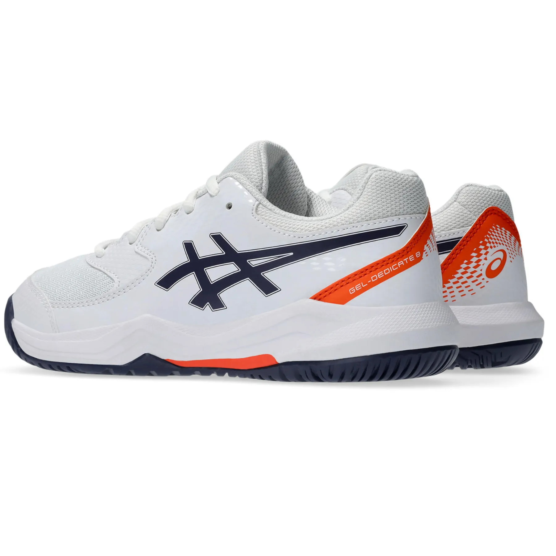 Asics Gel-Dedicate 8 GS Kids Tennis Shoes - White/Indigo Fog