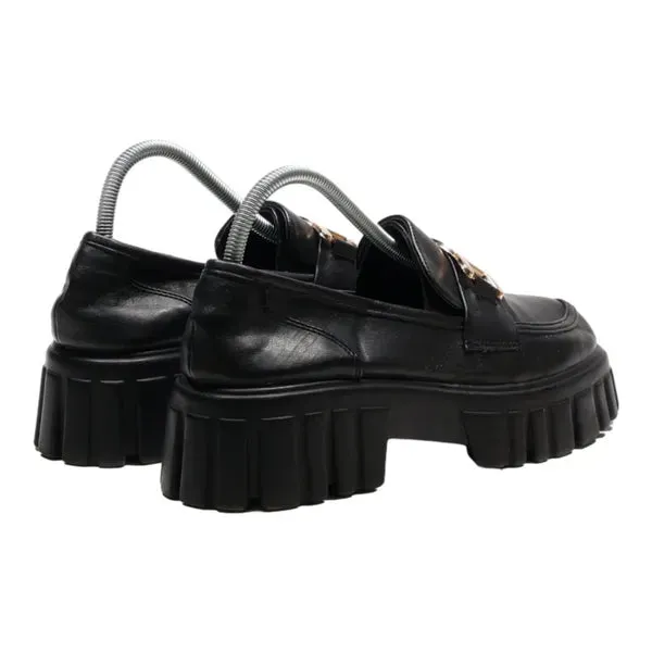 AZALEA WANG Loafers Platform Shoes Black Synthetic Womens UK 8