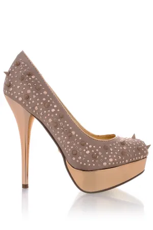 BLINK ANGELITA Rose Gold Studded Pumps