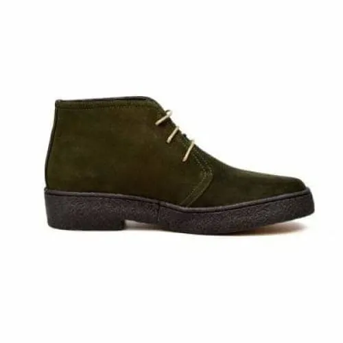 British Walkers Playboy Original Men's Olive Green Suede High Top