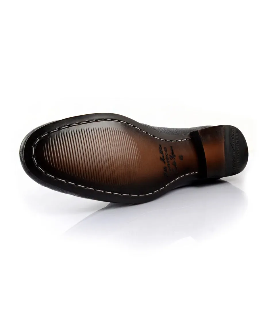 Brown Milled Single Monk Loafers - Ultra-Flex