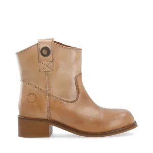 Casvilma Pull On Leather Boots Cognac