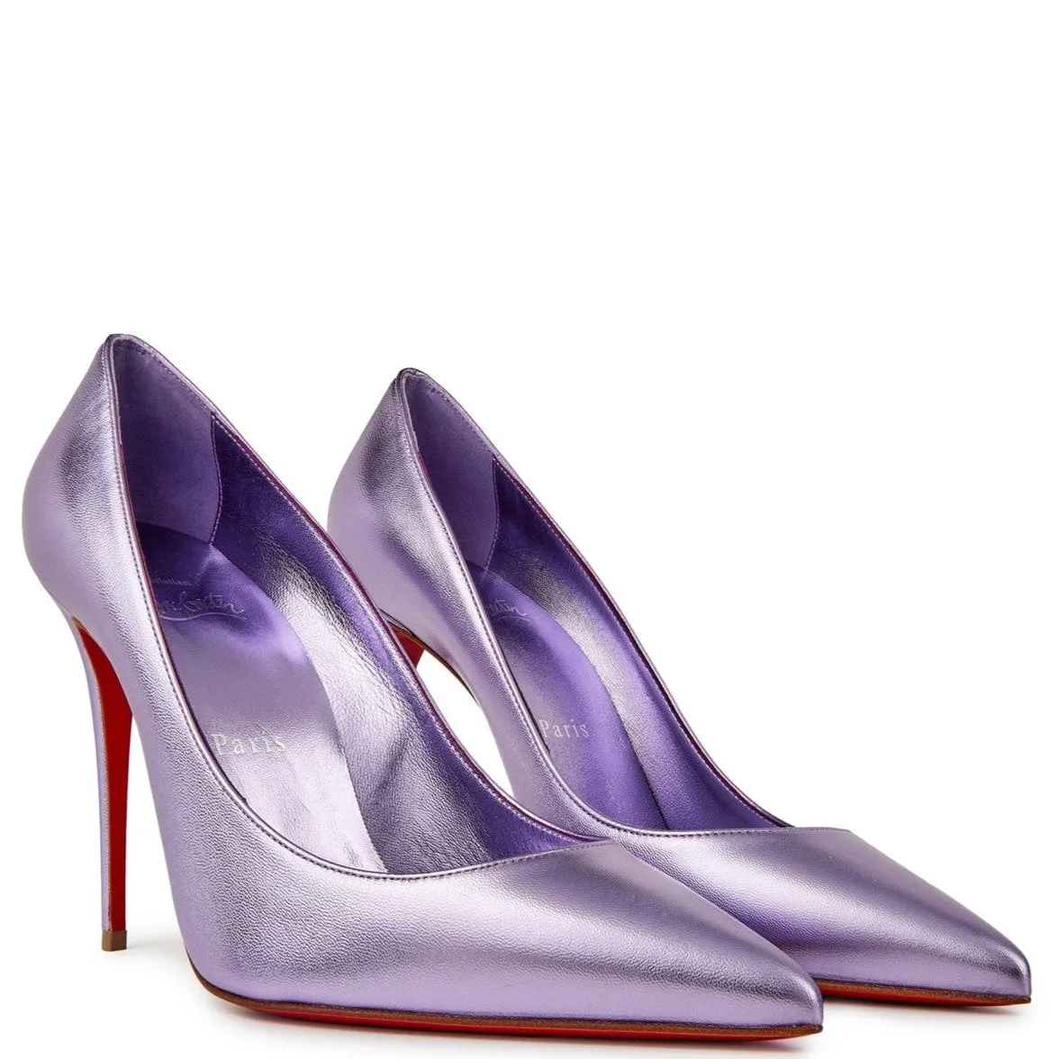 Christian Louboutin Kate 100mm Metallic Heels