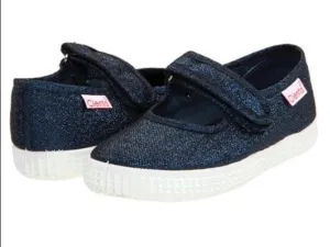 Cienta Infant & Toddler Girls Navy Sparkle Mary Jane Shoes