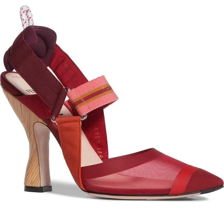 'Colibrì' Slingback Pumps, Red