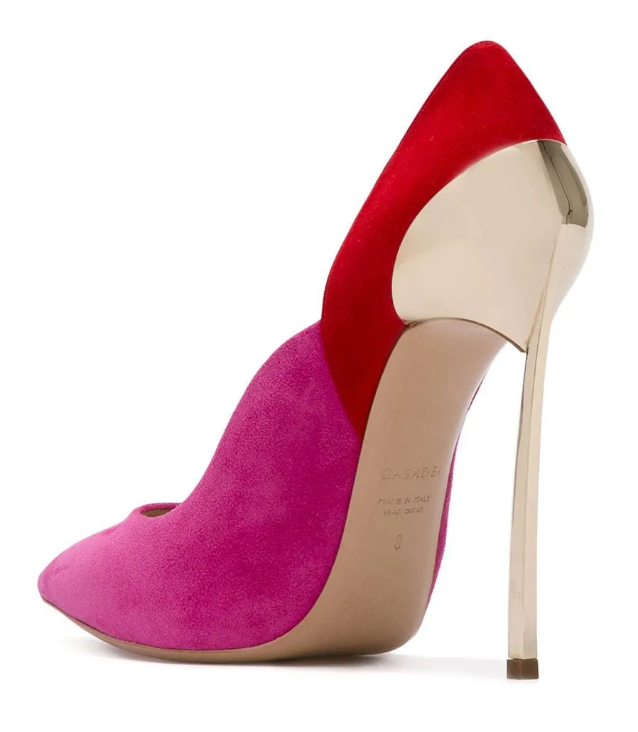 Color Block Pumps - Green & Blue or Red & Pink