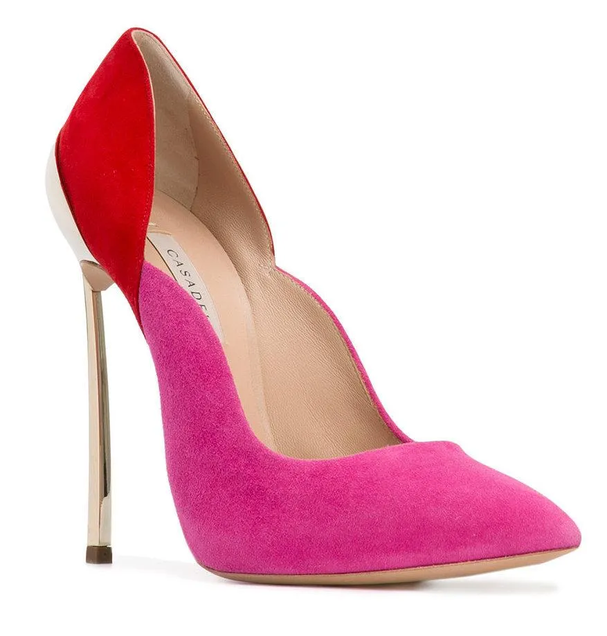 Color Block Pumps - Green & Blue or Red & Pink