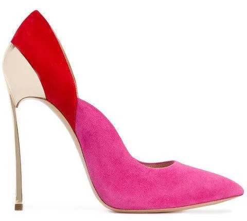 Color Block Pumps - Green & Blue or Red & Pink