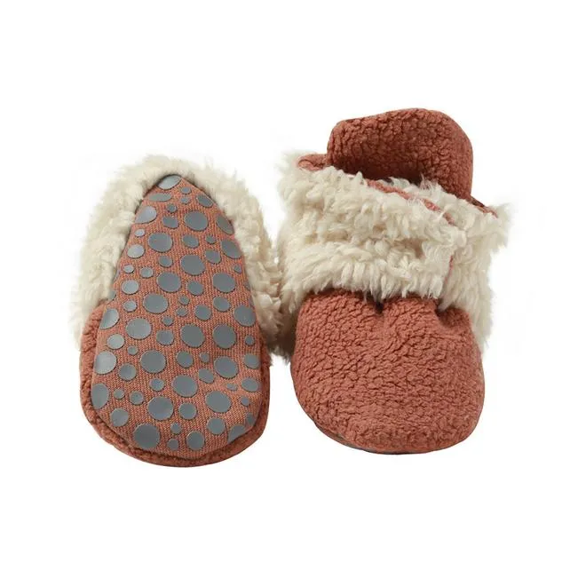 Cozy Fleece Furry Booties w/Grippers Zutano