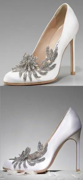 Crystal-Embellished Swan Pumps