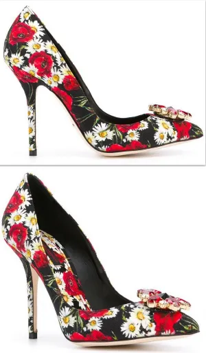 Daisy & Poppy Print Pumps