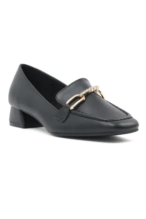 ELEGANT CHAIN LOAFERS-BLACK