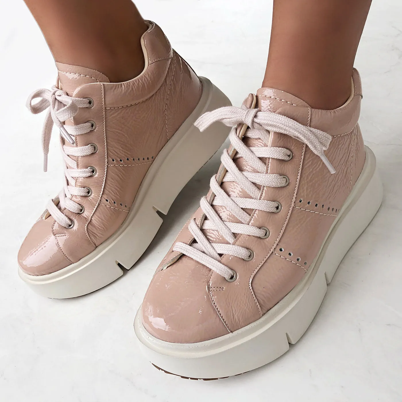 ESSEX in ROSETTE Platform High Top Sneakers