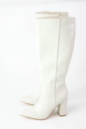 Faithfull Tall Dress Boots, Ivory | Beach by Matisse