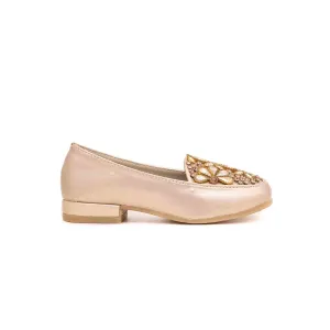 Girls Golden Formal Moccasin KD0563