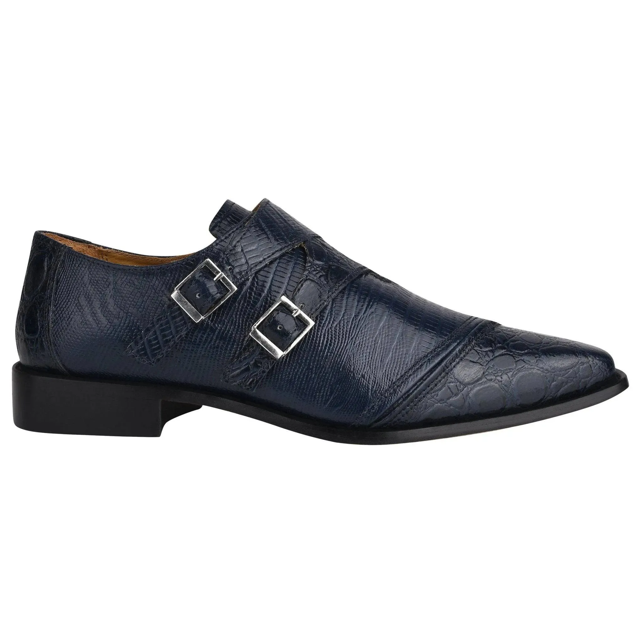 GRACE Men's Leather Double Monk Strap Shoes