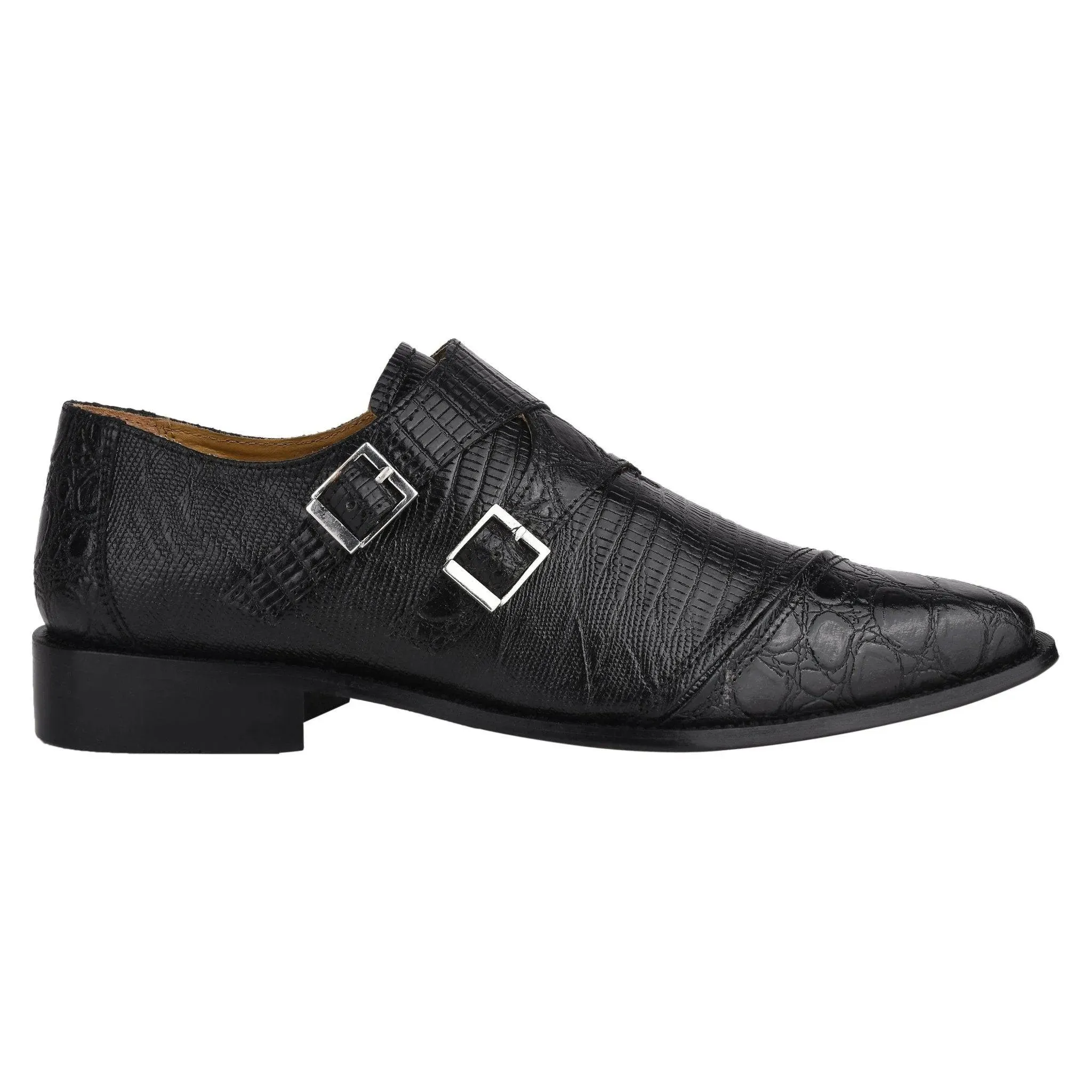 GRACE Men's Leather Double Monk Strap Shoes