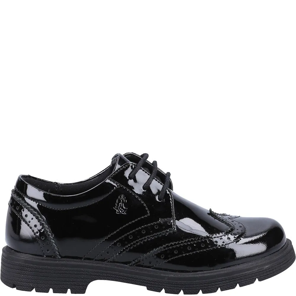 Hush Puppies Sally Patent Junior School Shoes