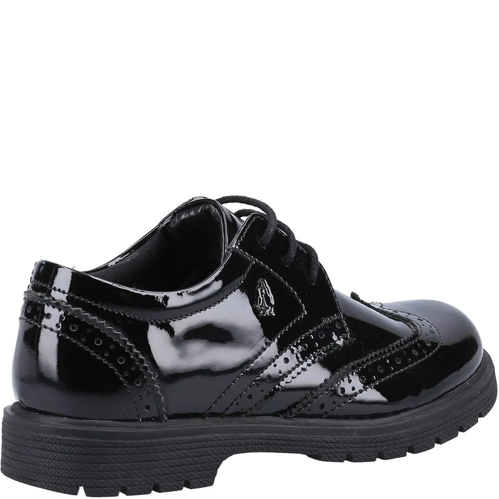 Hush Puppies Sally Patent Junior School Shoes