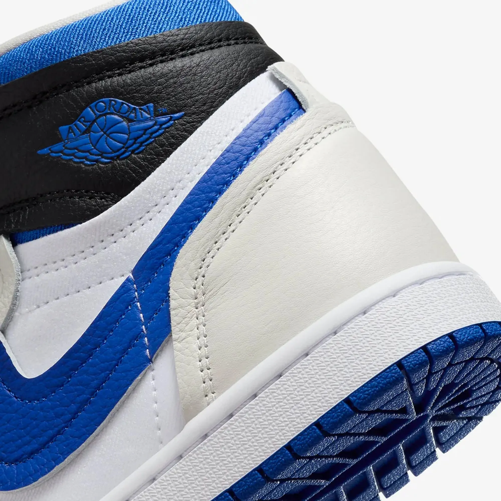 Jordan | WMN'S AIR JORDAN 1 HIGH MM  { BLACK/GAME ROYAL-WHITE-SAIL