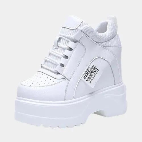 Joskaa 2024 New White High Top Sneakers Platform