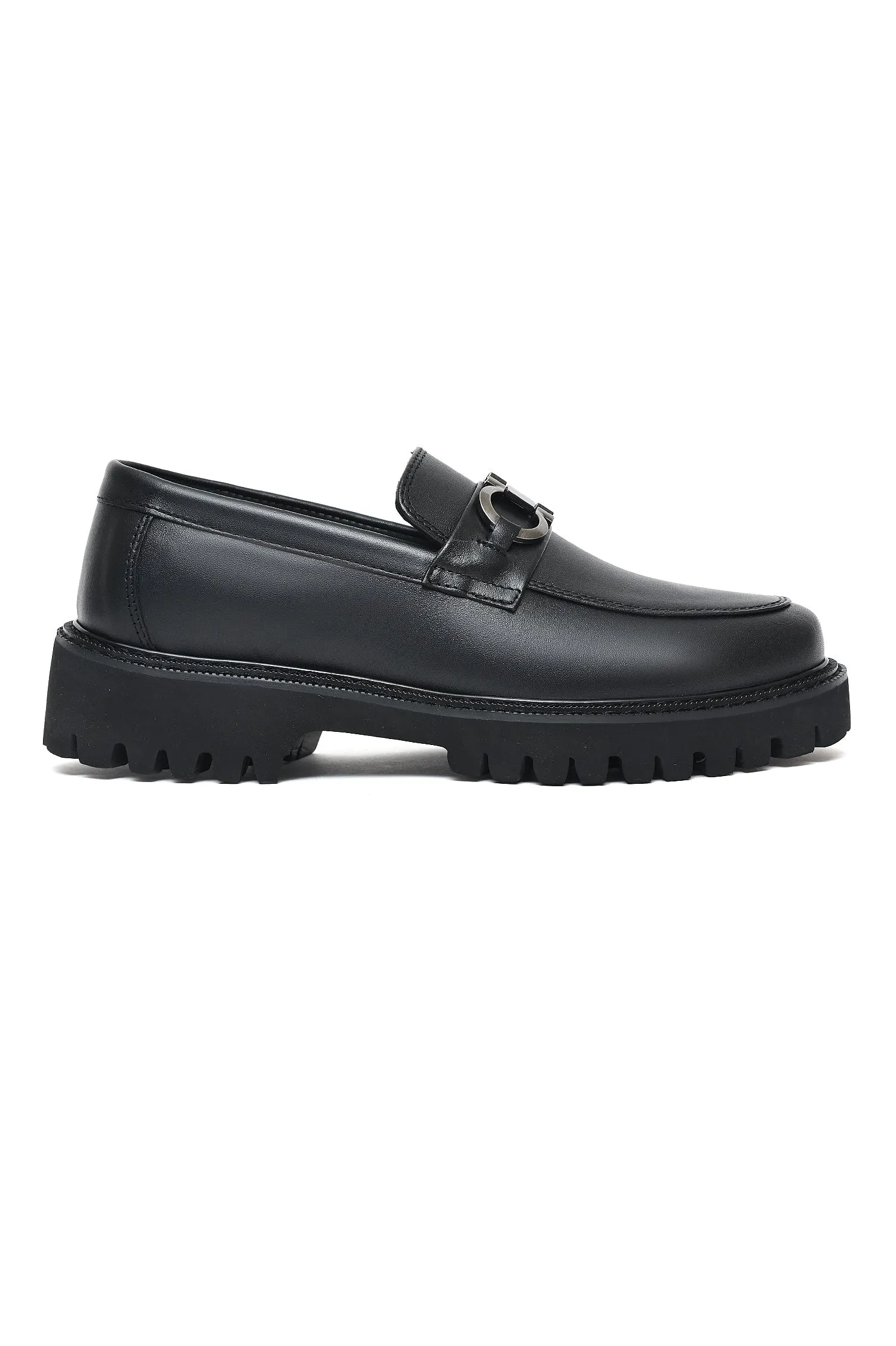 LUXE HERITAGE CHAIN LOAFERS-LT-BLACK