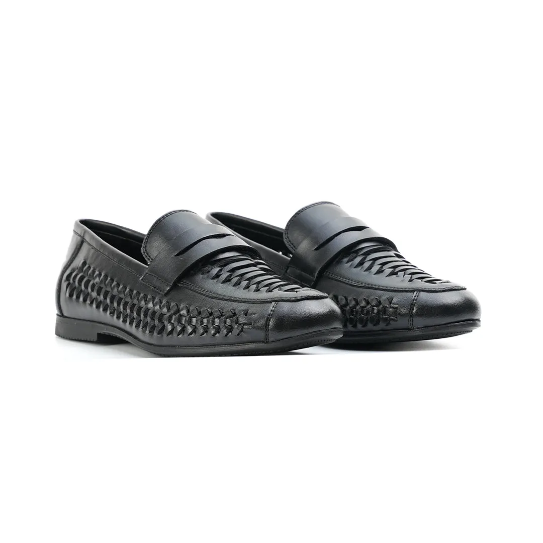 Monkstory Interwoven Slip-Ons- Black