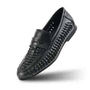 Monkstory Interwoven Slip-Ons- Black