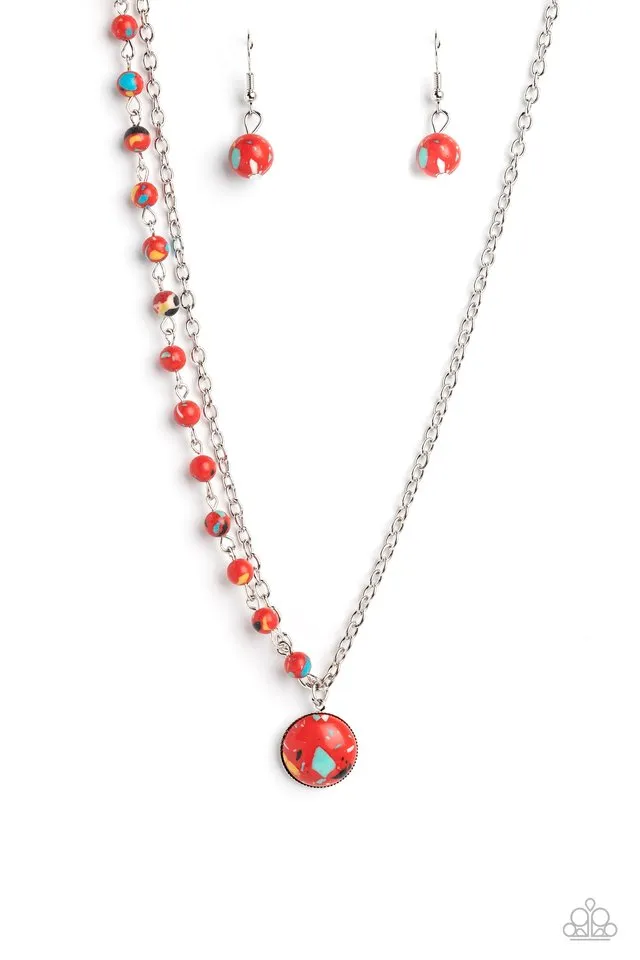 Paparazzi Necklace ~ Local Legend - Red