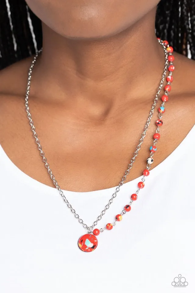 Paparazzi Necklace ~ Local Legend - Red