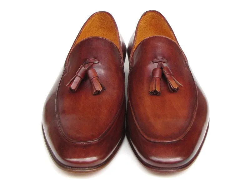 Paul Parkman Brown Leather Tassel Loafer