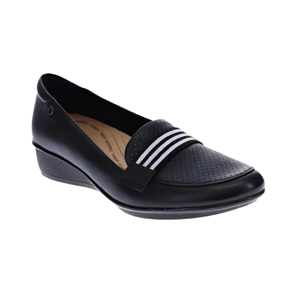 Revere Women's Monte Carlo Wedge Loafer Black