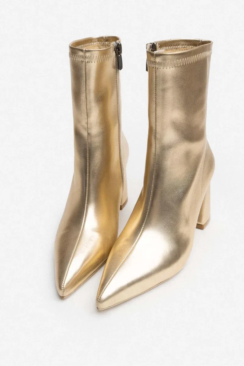 Sabrina Metallic Booties