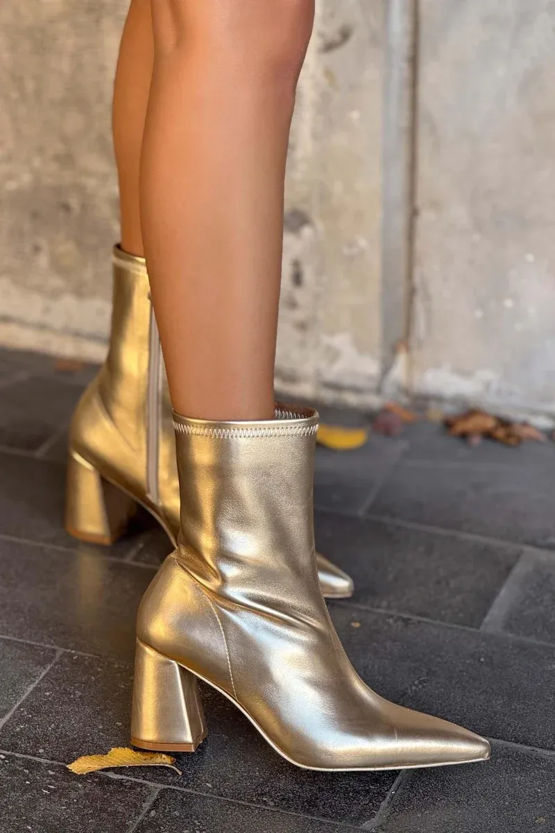 Sabrina Metallic Booties