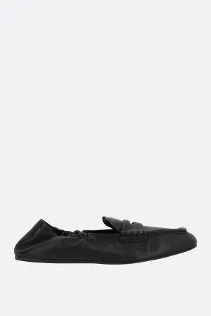 Square-Toe Nappa Loafers