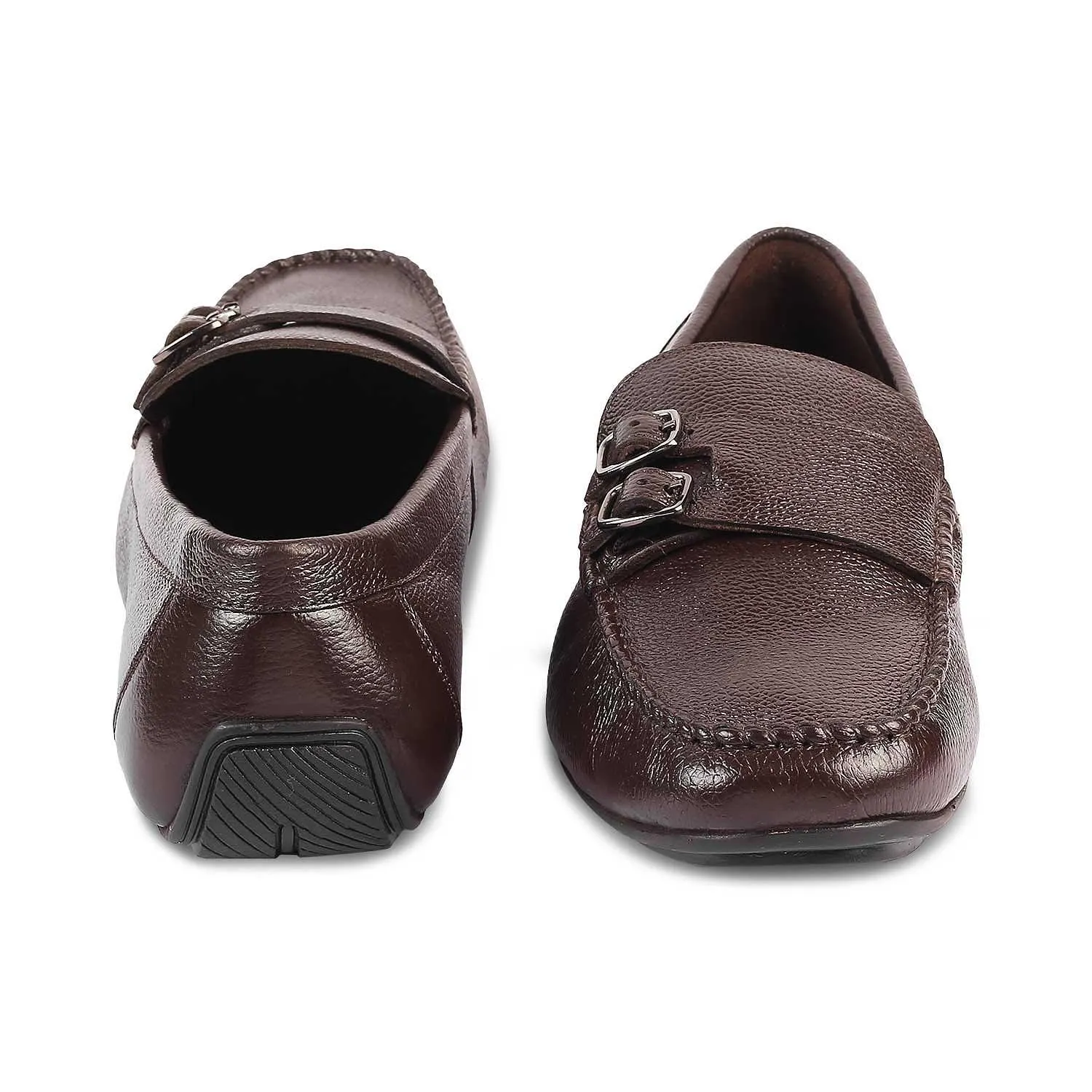 The Roby Brown Men's Double Monk Shoes Tresmode