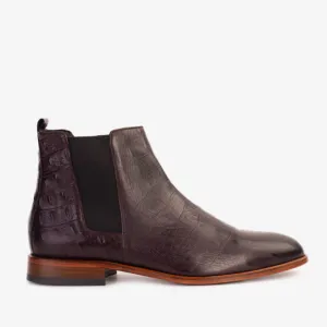 The Sirocco Burgundy Leather Chelsea Dress Men Boot