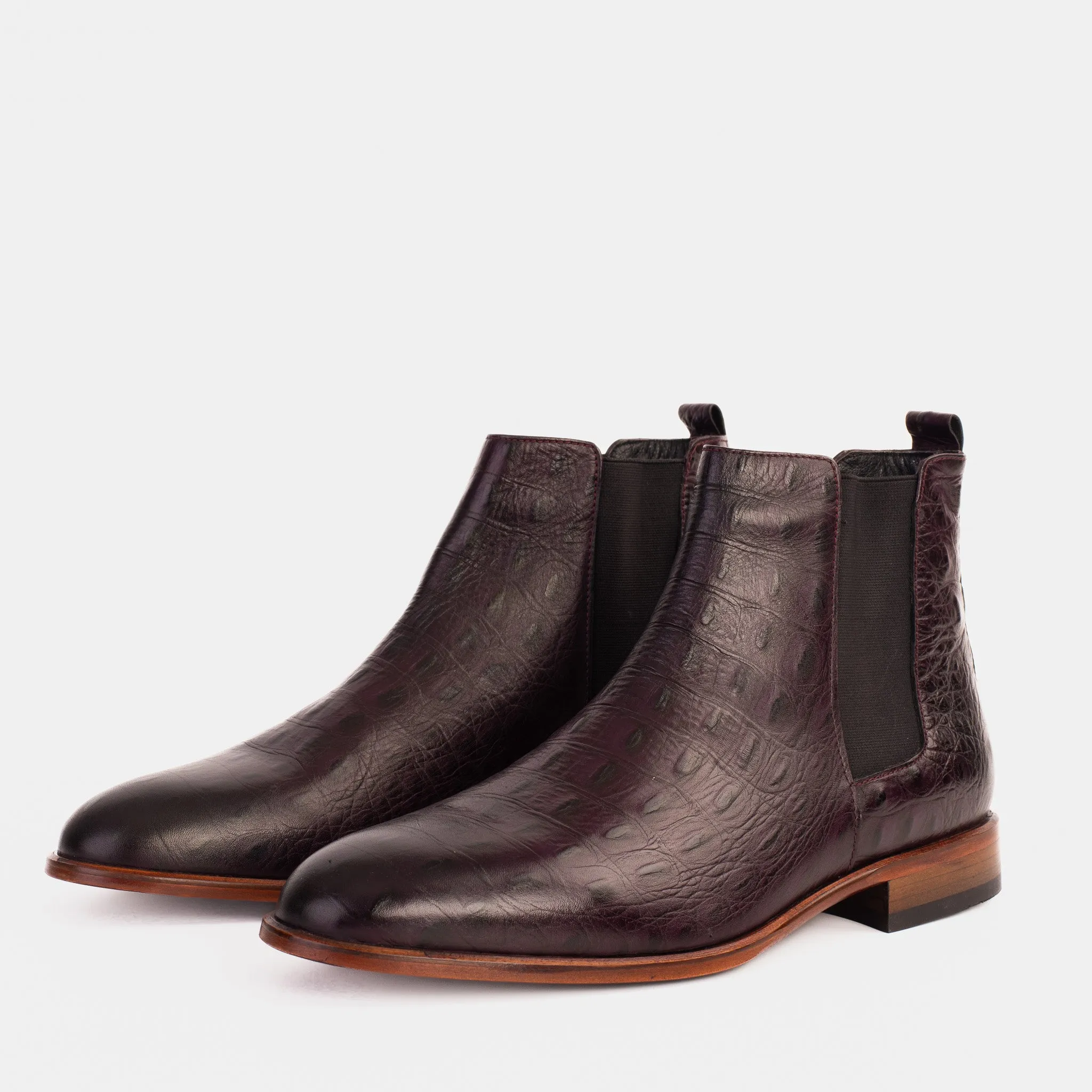 The Sirocco Burgundy Leather Chelsea Dress Men Boot