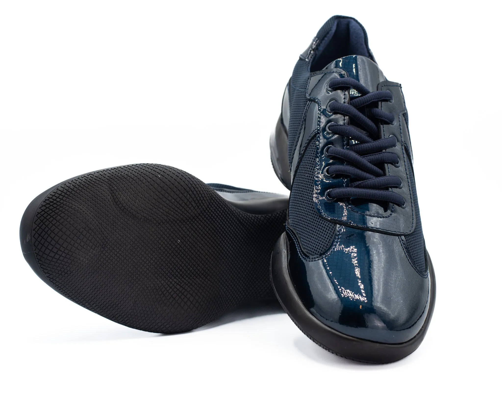 The Zona Navy Leather Men Sneaker Final Sale!