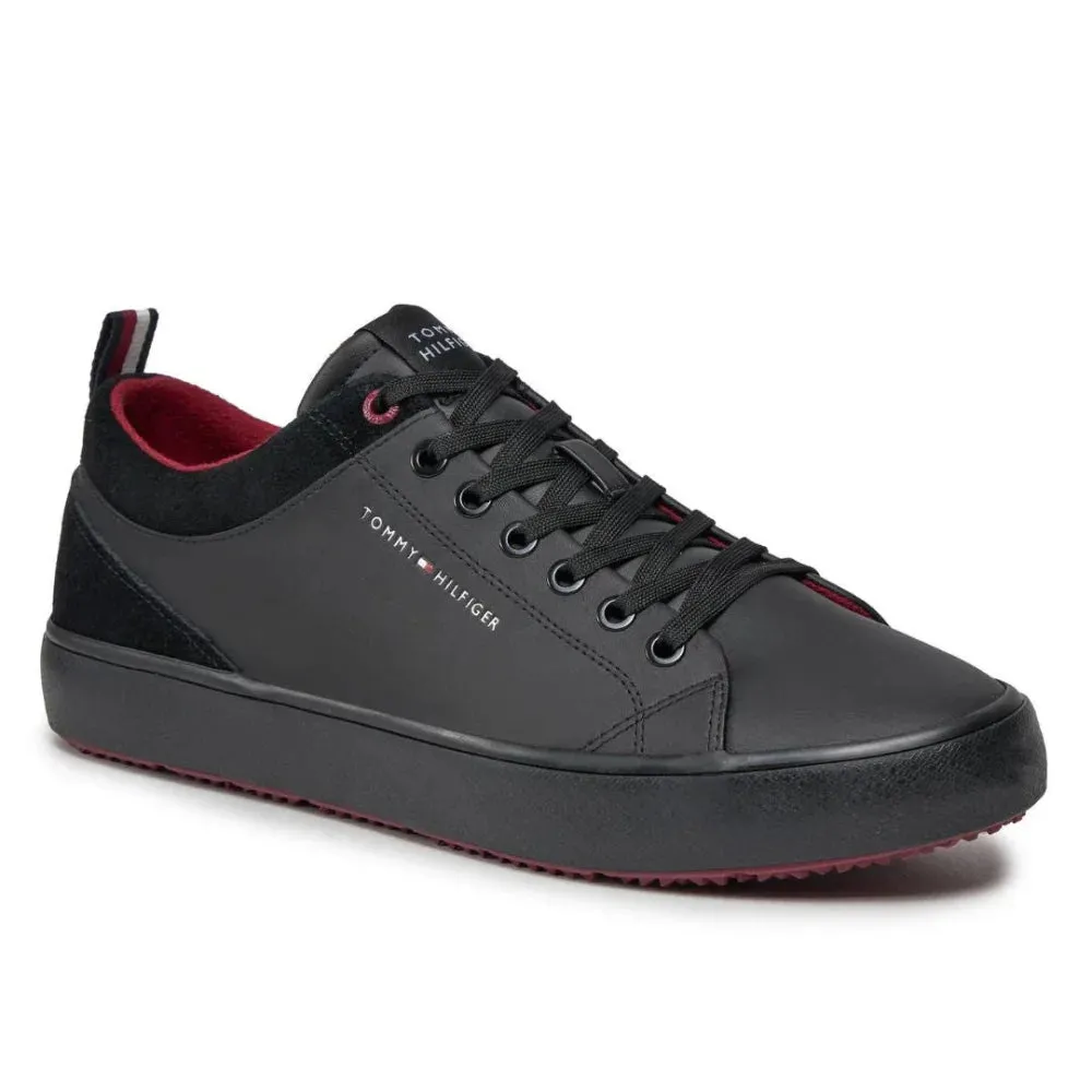 Tommy Hilfiger TH Hi VULC Cleat Low LTH Mix Men FM0FM04884-BLK