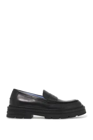 Versace Smooth Leather Adriano Loafers In